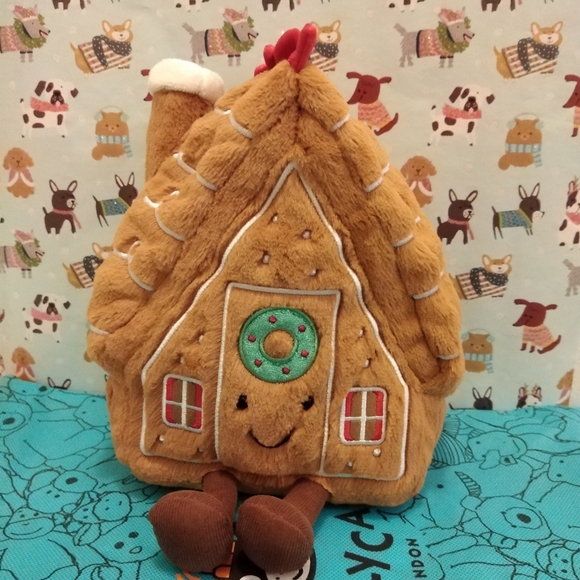 Jellycat Amuseable Gingerbread House- New With Tag - Picture 1 of 5